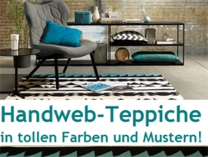 Handweb-Teppiche ind tollen Farben und Mustern!