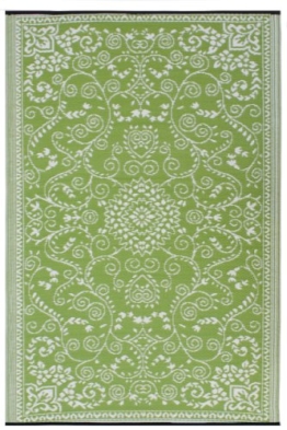 Fab Hab - Murano - Limettengrün & Creme - Teppich/ Matte für den Innen- und Außenbereich (120 cm x 180 cm) - 1