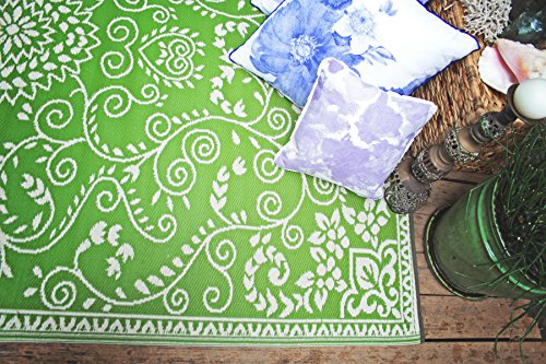 Fab Hab - Murano - Limettengrün & Creme - Teppich/ Matte für den Innen- und Außenbereich (120 cm x 180 cm) - 5