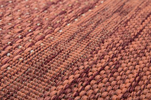 Flachflor SISAL Teppich Modern Flecht Look Jute Rücken Orange Mais , Größe:120cm x 170cm - 2