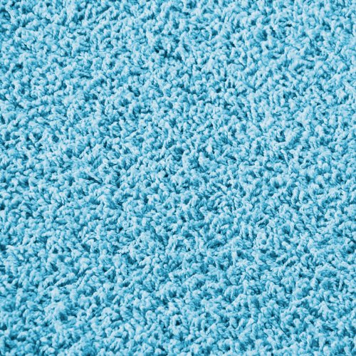 Floori Shaggy Hochflor Teppich - 100x150cm - moderner Wohnzimmerteppich - hellblau -