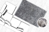 Handgefertigter Uni Hochflor Shaggy Teppich Lurex Moderne Teppiche Grau Weiß, Größe:160cm x 230cm -