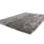 Handgefertigter Uni Hochflor Shaggy Teppich Lurex Moderne Teppiche Grau Weiß, Größe:120cm x 170cm - 