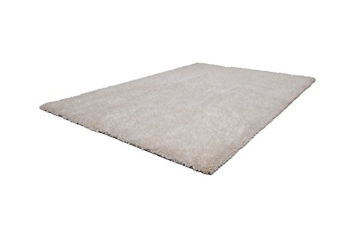Handgefertigter Uni Hochflor Shaggy Teppich Lurex Moderne Teppiche Weiß SALE, Größe:80cm x 150cm -