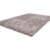 Handgefertigter Uni Hochflor Shaggy Teppich Moderne Teppiche Silber Weiß SALE, Größe:200cm x 290cm - 