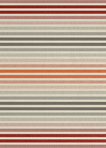 Outdoor-Teppich "Hot Stripes" 110 x 60 cm Kunststoff für Innen und Außen - 2