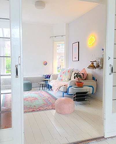Pastell Vintage Teppich | im angesagten Shabby Chic Look | für Wohnzimmer, Schlafzimmer, Flur etc. | Pastell (225 x155 cm) -