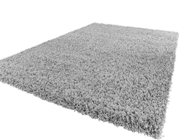 Shaggy Hochflor Langflor Teppich Sky Einfarbig in Grau, Grösse:120x170 cm - 2