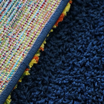 Shaggy Hochflor Teppich mit Multi Farben Muster in 5 verschiedenen Grössen bunt farbig für Wohnzimmer und Jugendzimmer mit Öko-Tex (200 x 290 cm) - 