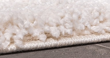 Shaggy Teppich Rio XXL Super Shaggy Hochflor Langflor Uni Creme, Grösse:80x150 cm - 2