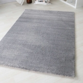 Teppich Kurzflor Modern in Silber Grau liniert mit grafischem Design in versch. Größen [Lena 302 Grau] (120 x 170 cm) -