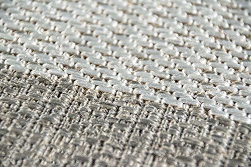 Teppich Modern Flachgewebe Kariert Sisal Optik Küchenteppich Küchenläufer Karo Design Grau Größe 60x110 cm - 5
