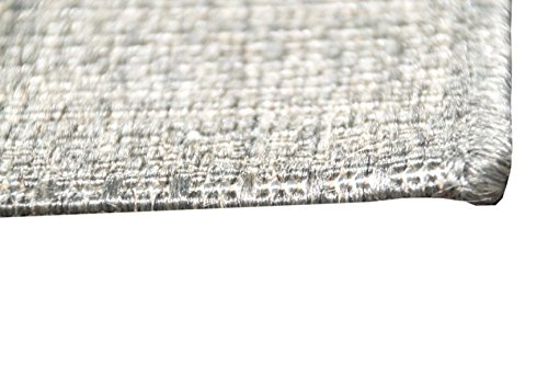 Teppich Modern Flachgewebe Kariert Sisal Optik Küchenteppich Küchenläufer Karo Design Grau Größe 60x110 cm - 8