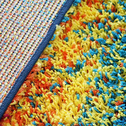 Teppich Shaggy Hochflor in 5 verschiedenen Größen. Langflor Kuschelteppich farbig bunt mit Öko-Tex (200 x 290 cm) -