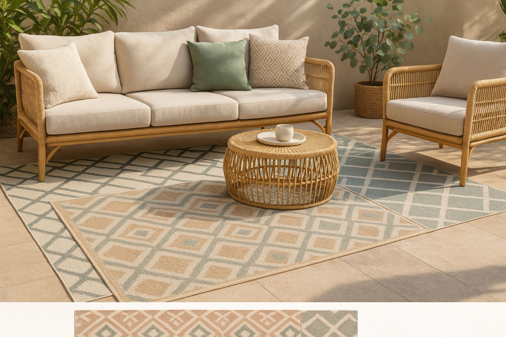 Farbvielfalt & Muster im Outdoor-Design Outdoor-Teppiche in modernen Farben und Boho-Design